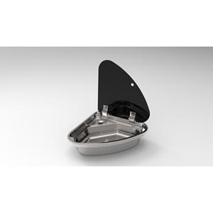 Fregadero de Acero Inoxidable GR-610L con Cubierta de Vidrio Templado 480*480*145mm para Uso Marino en Autocaravanas y Yates - Product Image 4