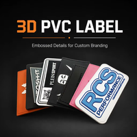 Usine Nouveau Design 3D Silicone Personnalisé Marque Nom Logo 3d Étiquette En Pvc Souple Patch En Caoutchouc Glow In The Dark Patch En Caoutchouc PVC Souple