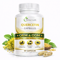 Complément alimentaire naturel à base de quercétine 98% en capsules biologiques avec resvératrol, marque privée