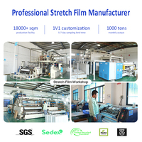 Yalanpack Super Forte Palette Film Étirable Rétractable Transparent Utiliser Machine À Emballer Film D'emballage En Plastique