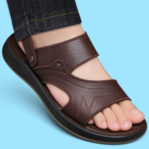 Sandalias de Plataforma de Cuero para Hombre, Suela Gruesa, Antideslizantes, Transpirables y Ligeras para Playa y Verano - Product Image 6