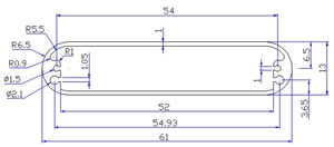 13*61-100mm 휴대용 충전기 알루미늄 쉘 통합 알루미늄 쉘 PCB 알루미늄 전원 공급 장치 쉘 알루미늄 케이스 - Product Image 5