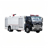 Camion de lutte contre l'incendie Foton 4X2 Diesel 6000L, véhicule de sauvetage incendie à mousse et poudre