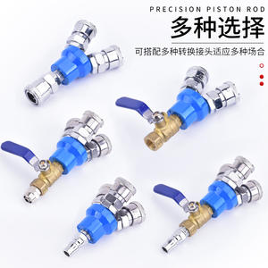 Raccord rapide de type C bleu, prise ronde SMV à deux broches et prise SMY à trois broches, raccord pneumatique en T pour compresseurs d'air - Product Image 5