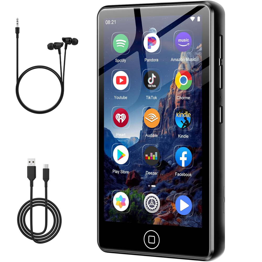 # Android MP3 Player with WiFi &amp; Google Play Store – 4.0 Inch Touch Screen Music Player with 2GB RAM, 16GB ROM, 2000mAh Battery Portable Walkman