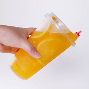 Gobelets en plastique PP jetables avec logo personnalisé - Gobelets transparents pour thé à bulles et boissons froides, compatibles avec la vodka, design Go Dabba - Product Image 5
