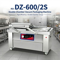 Machine de mise sous vide automatique pneumatique à double chambre en acier inoxydable de qualité commerciale, 4 mm, pour aliments, viande, sachets sous vide