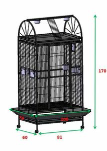 Grande <span class=keywords><strong>perruche</strong></span> d'élevage oiseaux d'amour fait à la main fil de fer grandes Cages à oiseaux à <span class=keywords><strong>vendre</strong></span> en gros Cages à oiseaux - Product Image 6