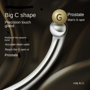 Self-Pleasure <strong>Anal</strong> Sex Toy Zinc Alloy Double Head <strong>Anal</strong> Plug - Product Image 3