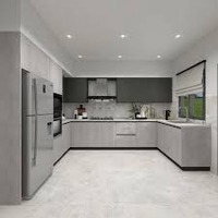 Ensemble complet d'armoires de cuisine sur mesure de haute qualité avec tiroirs à fermeture douce pour projet de maison