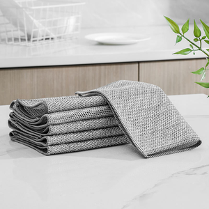 Quick Dry Stainless Steel Mesh Cleaning <b>Cloths</b>, Non-Scratch Reusable Scrub Towels for <b>Kitchen</b> Dishes, Cookware & Stove - Product Image 1