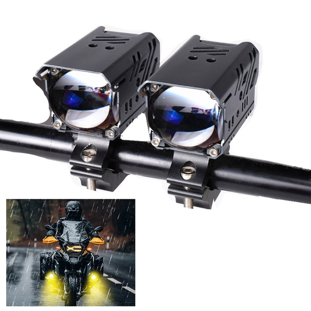 For Senlo X6 100W Grey LED Headlight Mini Motorcycle Driving Light Spotlight with Fog Lights Accent Lighting for Motorbike