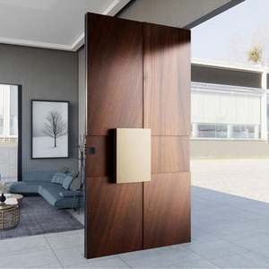 Porte extérieure en bois moderne et élégante de haute qualité, matériau MDF, porte d'entrée principale, porte d'entrée pour maison et villa - Product Image 5