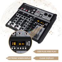 Table de mixage audio 4 canaux USB Plug & Play pour son live, qualité professionnelle +48V alimentation fantôme