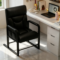 Chaise de bureau individuelle confortable avec accoudoirs, fauteuil domestique idéal pour les longues heures de travail assis