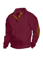 Nouveau pull d'extérieur décontracté pour hommes à manches longues tricoté col montant en gros