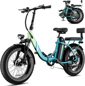 Vélo électrique pliable pour adultes, entrepôt américain, 1000W, batterie au lithium, pneus gras de 20 pouces, cadre en alliage d'aluminium, 7 vitesses, 150 km - Product Image 2