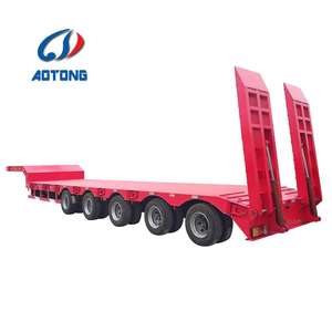 Heavy Duty Lowbed <span class=keywords><strong>Remorque</strong></span> Vente Afrique du Sud Lowbed Semi <span class=keywords><strong>Remorque</strong></span> 5 Essieux - Product Image 2