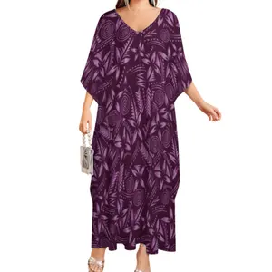 1 MOQ Drop Shipping High Quality Polynesian Tribal design Custom Business Casual Party Dress Lady Comfort Charming Dress