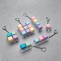 Porte-clés LED personnalisé avec logo imprimé, cube anti-stress pour clavier, jouets anti-stress