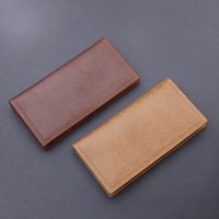Dompet Panjang Vintage Pria Perlindungan RFID Lapisan Nilon Penutup Terbuka Tempat Kartu Multi-slot