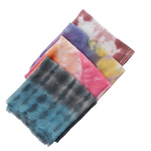 Pearl Chiffon Tie-Dyed <span class=keywords><strong>Batic</strong></span> Bufanda Transfronteriza Nueva llegada Bufanda de tinta europea y americana Impreso Tie-Dyed Hijab - Product Image 1