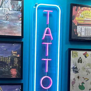 Studio Shop Light Vertical <span class=keywords><strong>Tattoo</strong></span> Neon Led Sign <span class=keywords><strong>pour</strong></span> décoration murale - Product Image 3