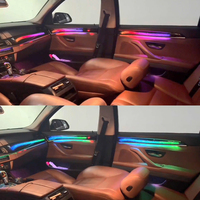 Iluminación Ambiental de 64 Colores para BMW Serie 5 F18/F10 2011-2017, Accesorios de Iluminación LED para el Interior, Molduras para Puertas