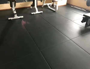 Phòng tập thể dục sàn cao su Mat Barbell khu sức mạnh Mat nhựa cách âm quả tạ đệm sàn thể thao - Product Image 4