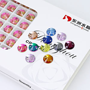 คริสตัลตงโจว รูปทรงริโวลี่ แบบติดเย็บ ไรน์สโตนขายส่ง ไม่ใช้ความร้อน คริสตัลเม็ดเล็ก สำหรับตกแต่งเสื้อผ้า รองเท้า และงานเย็บปักถักร้อย - Product Image 6