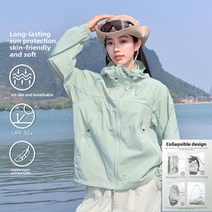 New-style Sun-protective <strong>Clothing</strong> Men Women New Ice-silk Design Summer Hiking Breathable Ultra-stylish Professional UPF50 - Product Image 2