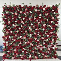 L-R513 Fleurs artificielles 5D roses mélangées de haute qualité en gros pour la décoration de mariage et de fête, mur de fleurs artificielles le plus vendu