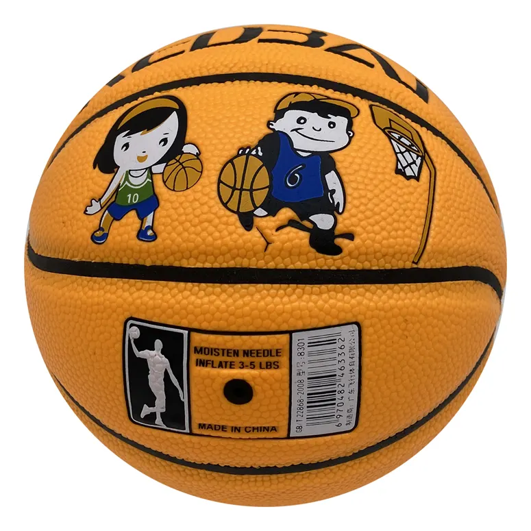 Dimensione del giocattolo per bambini. 2 pallacanestro stampata con motivo a pallacanestro piccolo