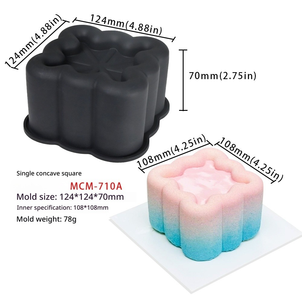 (carré concave simple 78g) mcm-710a noir