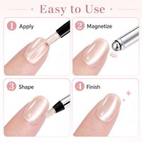 Stylo de vernis à ongles magnétique effet œil de chat facile à utiliser, 7 en 1, portable, gel UV LED monophase, vernis artistique à retirer par trempage