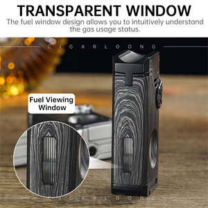 Được Xây Dựng Trong V Hình Dạng Dao Cigar Chủ Máy Bay Phản Lực Ngọn Lửa Butan Refillable <span class=keywords><strong>Torch</strong></span> Nhẹ Hơn Hút Thuốc Quà Tặng Cigar <span class=keywords><strong>Torch</strong></span> Nhẹ Hơn Với Máy Cắt - Product Image 2