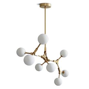 Современный стиль, волшебная лампа в форме бобов, люстра в виде золотых ветвей, стеклянный шар, украшение интерьера, светодиодное освещение - Product Image 6