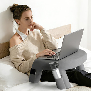 Coussin de lecture multifonctionnel, bureau de chevet, gris foncé et gris clair, support ergonomique pour chambre à coucher, bureau, dortoir - Product Image 1