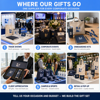 Coffret cadeau personnalisé pour événements d'entreprise, bloc-notes, coffret cadeau de 4 pièces, ensemble de cadeaux promotionnels publicitaires
