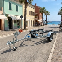 Remorque bateau à essieu unique galvanisée à chaud, best-seller, avec support pour bateaux et jet-skis de petite taille