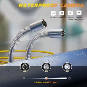 50M macchina fotografica di controllo del tubo di fogna WithKeyboard + Meter contatore DVR 16GB scheda Video 23mm endoscopio fotocamera 7 "obiettivo del tubo dello schermo - Product Image 3