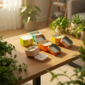 Velas Aromáticas Multicolores en Tarro de Azúcar, Regalos de Alta Gama, Adornos Decorativos de Gran Atractivo - Product Image 1