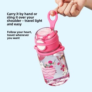 Bouteille d'eau portable en Tritan de type <span class=keywords><strong>paille</strong></span> Hilo pour hommes, femmes, étudiants et enfants – Double ouverture pour boire – Idéale pour l'été et le sport - Product Image 3