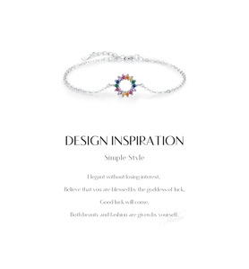 Bracelet chaîne en argent S925 avec cristaux hexagonaux et strass sertis griffe, bijou unisexe minimaliste pour usage quotidien - Product Image 6