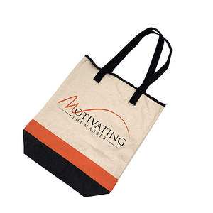 Sacs fourre-tout en toile de coton avec logo imprimé personnalisé, cadeaux promotionnels et d'affaires tendance - Product Image 5