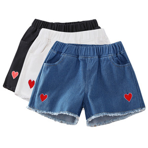 Estate bambini Jeans ragazze a vita media Denim Shorts bambine graziosi <span class=keywords><strong>pantaloni</strong></span> <span class=keywords><strong>corti</strong></span> <span class=keywords><strong>da</strong></span> bambino <span class=keywords><strong>pantaloni</strong></span> Casual - Product Image 1