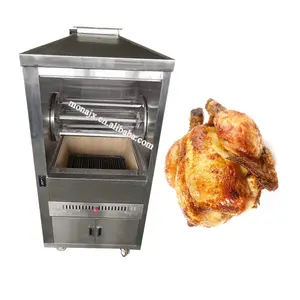 Asador de carbón de 40 pollos, máquina giratoria para asar pollo, barbacoa, horno