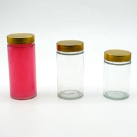 Pot en verre ergonomique pour miel et épices, à ouverture profonde, avec couvercle métallique épais, 100ml 200ml 300ml 360ml