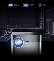 Projecteur intelligent 450 ANSI Lumens avec Wi-Fi intégré et prise en charge 4K, système d'exploitation Android, home cinéma portable LCD
