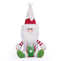 Boîte à bonbons de Noël personnalisée pour enfants, pot de rangement, bouteille, Père Noël mignon, cadeaux de Noël pour enfants, pot à bonbons en peluche et plastique